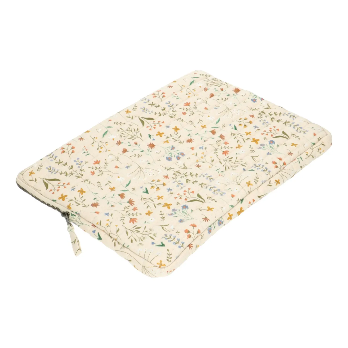 Laptophoes, GOTS bio-katoen, veldbloemen, 16 inch