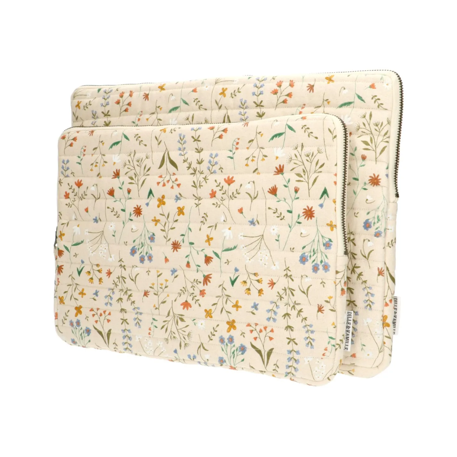 Laptophoes, GOTS bio-katoen, veldbloemen, 16 inch