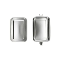 Lunchbox met siliconen ring, RVS, 550 ml