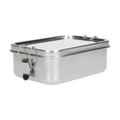 Lunchbox met siliconen ring, RVS, 850 ml