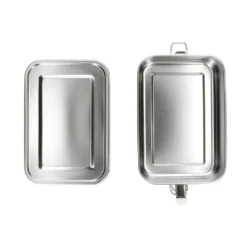 Lunchbox met siliconen ring, RVS, 850 ml
