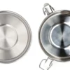 Lunchbox met siliconen ring, RVS, rond, Ø14 cm, 500 ml