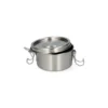 Lunchbox met siliconen ring, RVS, rond, Ø10 cm, 300 ml