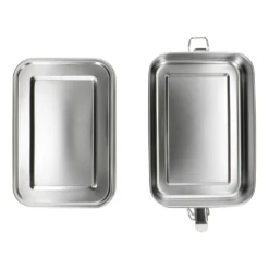 Lunchbox met siliconen ring, RVS, 1400 ml