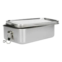Lunchbox met siliconen ring, RVS, 1400 ml