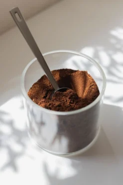 Maatlepel voor gemalen koffie, roestvrij staal