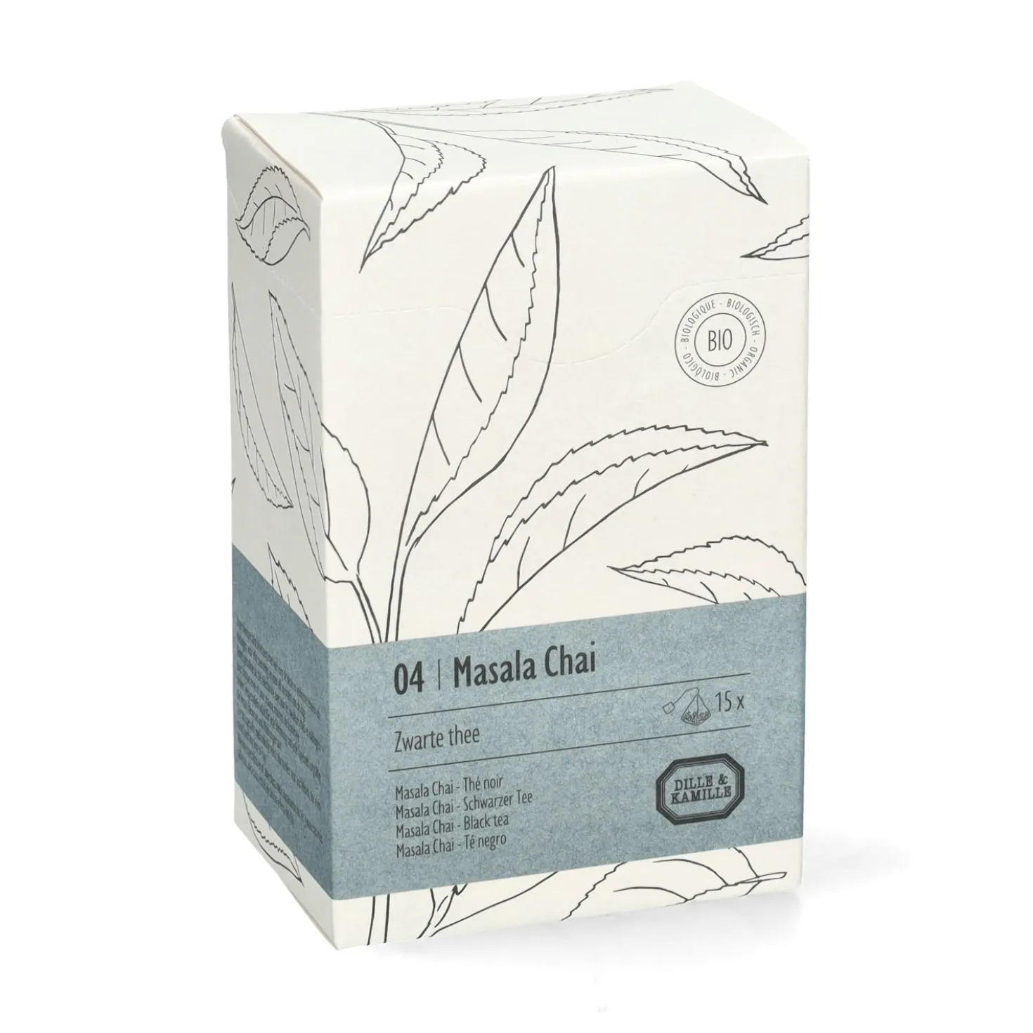 Masala Chai, biologisch, zwarte thee, 15 theebuiltjes
