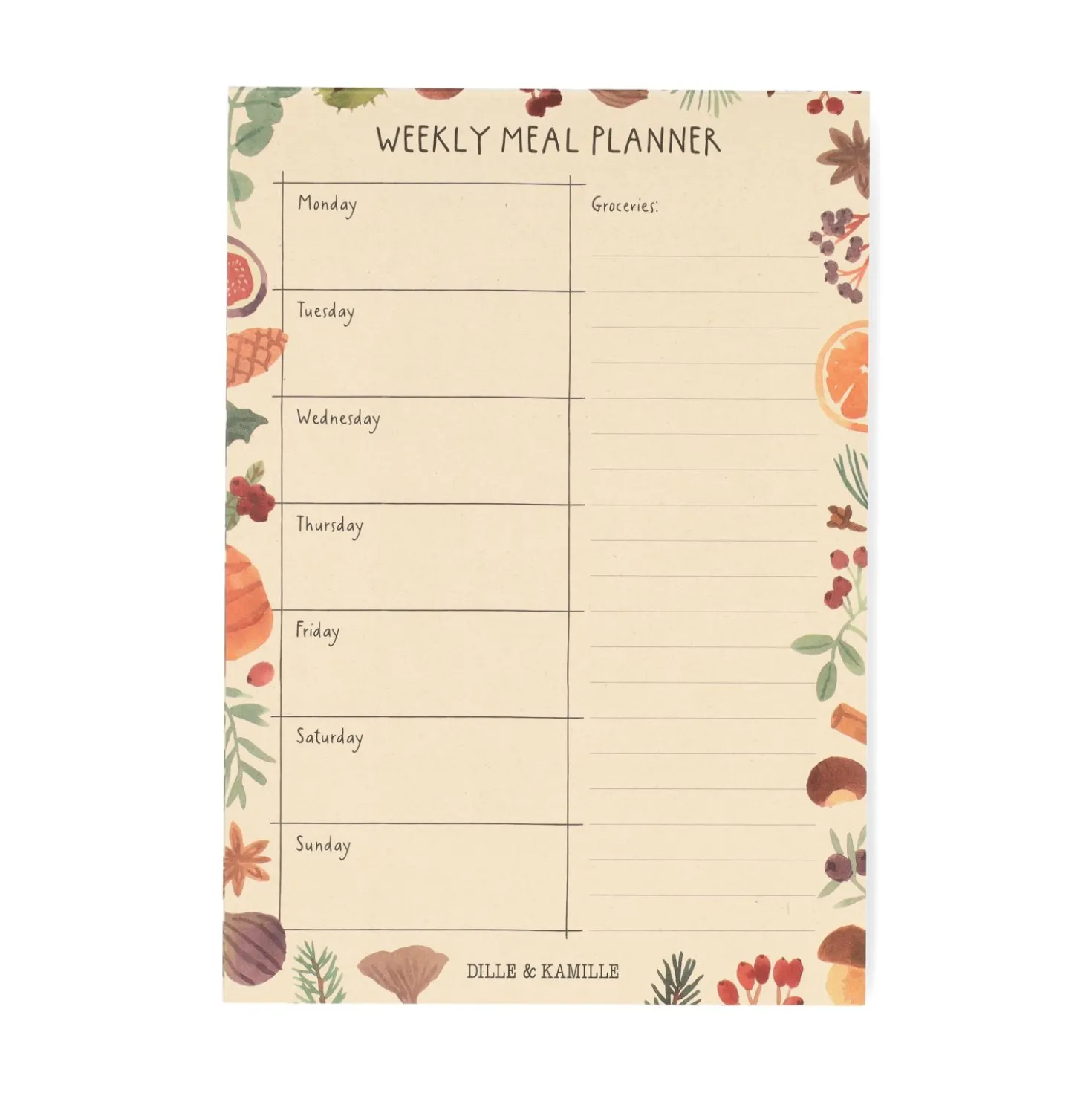 Menuplanner, specerijen, A5
