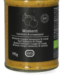 Mosterd balsamico en sinaasappel, biologisch, 195 gram