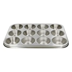 Muffinvorm, gerecycled rvs, PFAS-vrij, 12 stuks