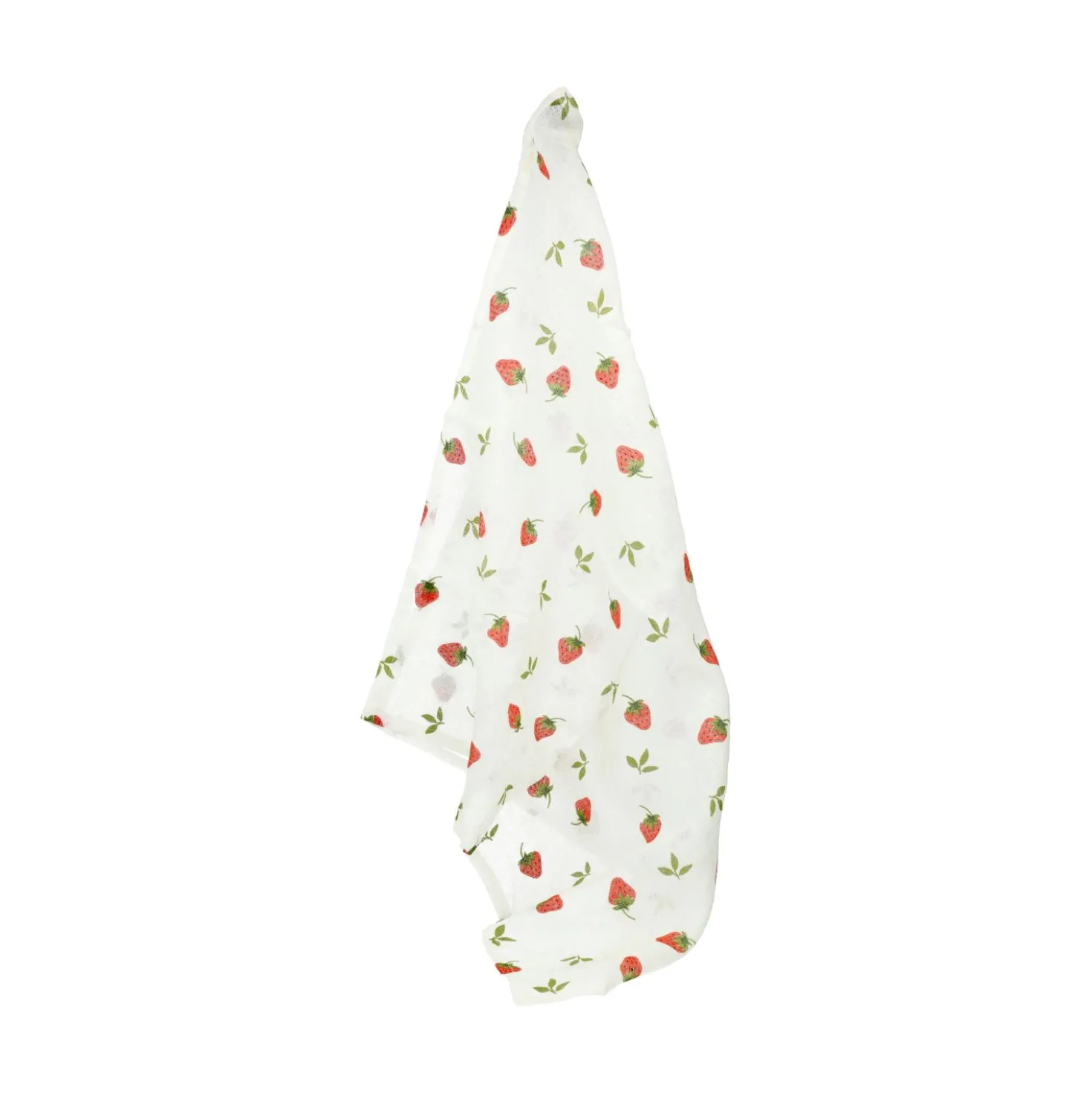 Neteldoek, linnen, aardbeien, 70 x 70 cm