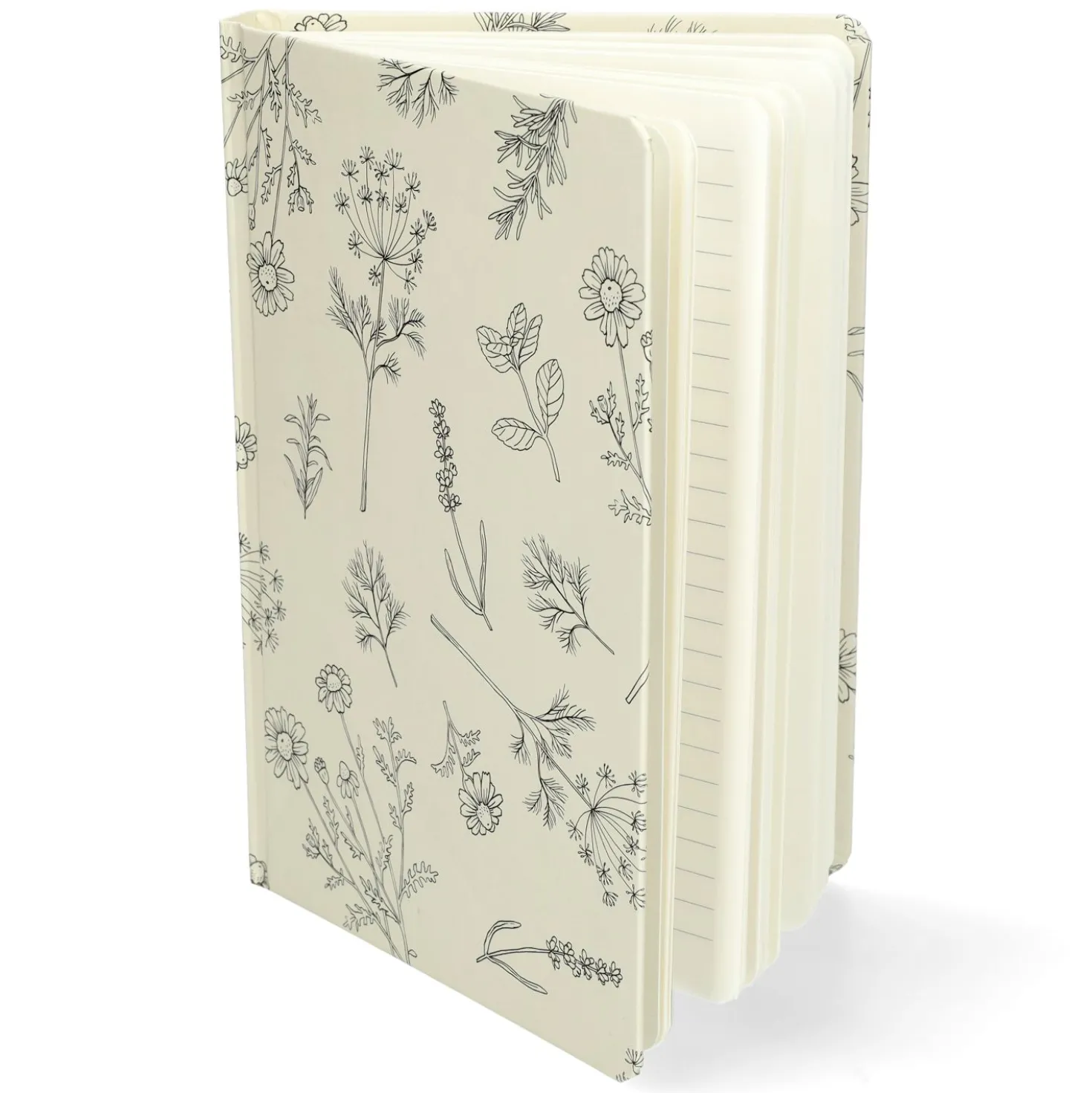 Notitieboek, harde kaft, kruiden en takjes, A5