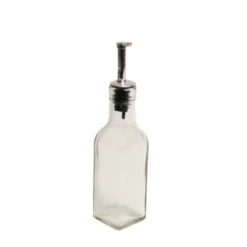 Olie- of azijnflesje, glas, vierkant, 175 ml