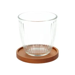 Onderzetter rond, donker acaciahout, Ø 9,5 cm