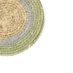 Onderzetters naturel, zeegras, groen, set van 4, Ø11 cm