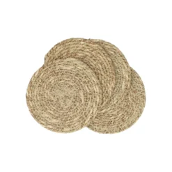 Onderzetters, zeegras, set van 4, Ø11 cm