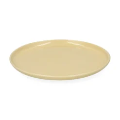 Ontbijtbord, reactieve glazuur, steengoed, korengeel, Ø22 cm