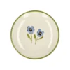 Ontbijtbord, steengoed, viooltjes, Ø21 x H 2,5 cm