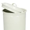 Opbergblik, emaille, wit, Ø 16 cm