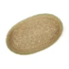 Ovaal mandje naturel, zeegras, groen, 22 cm x 12 cm