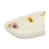 Ovale serveerschaal, steengoed, viooltjes, 25 x 11,5 cm