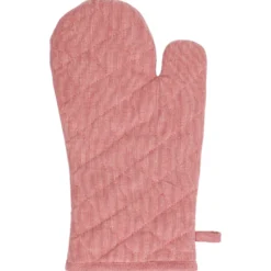 Ovenwant, bio-katoen, oud roze gemêleerd