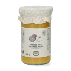 Passionfruit & peach curd, biologisch, 280 gram
