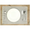 Placemat franjes, GOTS bio-katoen, olijfgroen, 35 x 50 cm