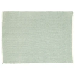 Placemat franjes, GOTS bio-katoen, groengrijs, 35 x 50 cm