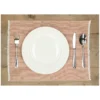 Placemat franjes, GOTS bio-katoen, sienna, 35 x 50 cm