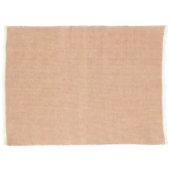 Placemat franjes, GOTS bio-katoen, sienna, 35 x 50 cm