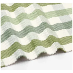 Placemat geribbeld, GOTS bio-katoen, groen, geruit, 35 x 50 cm