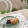 Placemat geribbeld, GOTS bio-katoen, kersen, 35 x 50 cm