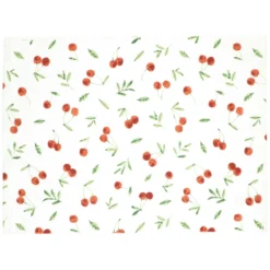Placemat geribbeld, GOTS bio-katoen, kersen, 35 x 50 cm