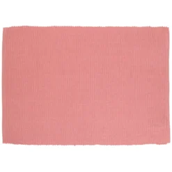 Placemat geribbeld, GOTS bio-katoen, donker roze, 35 x 50 cm