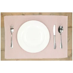 Placemat geribbeld, GOTS bio-katoen, violet, 35 x 50 cm