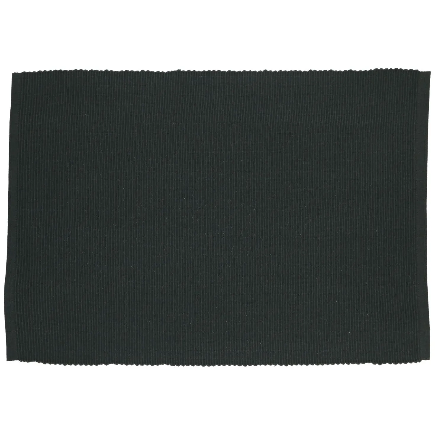Placemat geribbeld, GOTS bio-katoen, donkergrijs, 35 x 50 cm