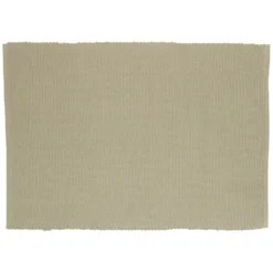 Placemat geribbeld, GOTS bio-katoen, olijfgroen, 35 x 50 cm