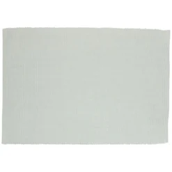 Placemat geribbeld, GOTS bio-katoen, lichtgrijs, 35 x 50 cm