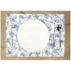 Placemat, GOTS bio-katoen, blauwe bloem, 35 x 50 cm