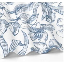 Placemat, GOTS bio-katoen, blauwe bloem, 35 x 50 cm