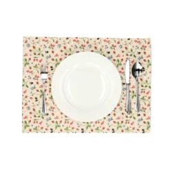 Placemat, GOTS bio-katoen, rood fruit, 35 x 50 cm