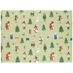 Placemat, GOTS bio-katoen, winterbos, 35 x 50 cm