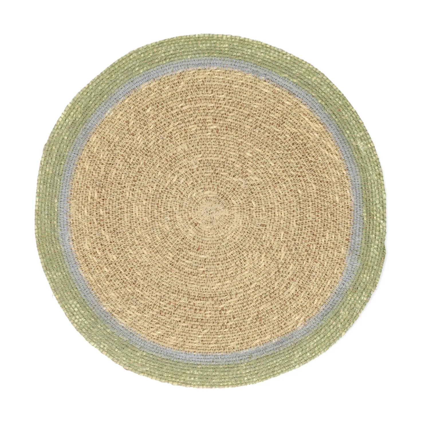 Placemat naturel, zeegras, groen, Ø38 cm