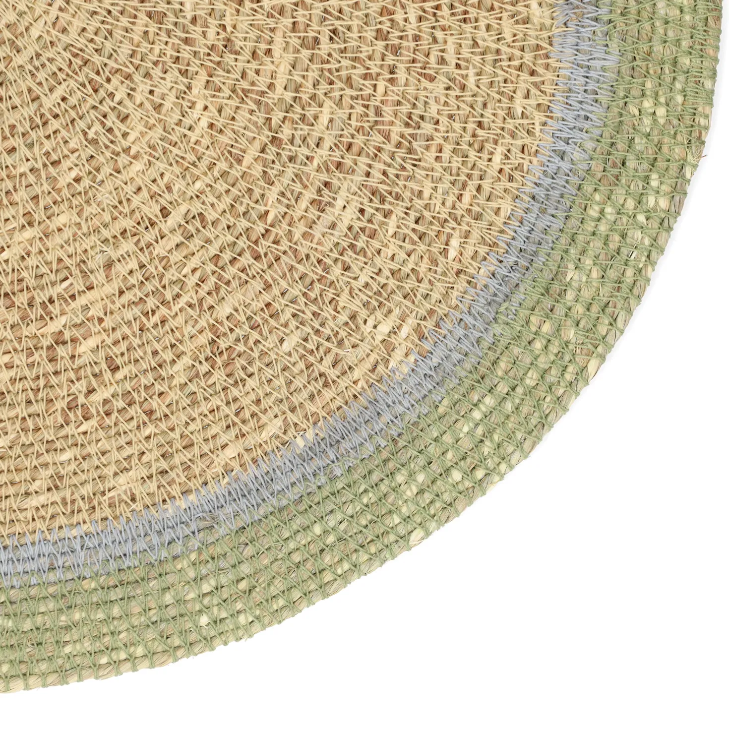 Placemat naturel, zeegras, groen, Ø38 cm