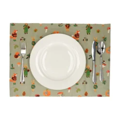Placemat, recycled katoen, bosvondsten, 35 x 50 cm