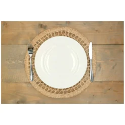 Placemat rond, open, zeegras, Ø 38 cm
