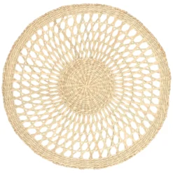Placemat rond, open, zeegras, Ø 38 cm