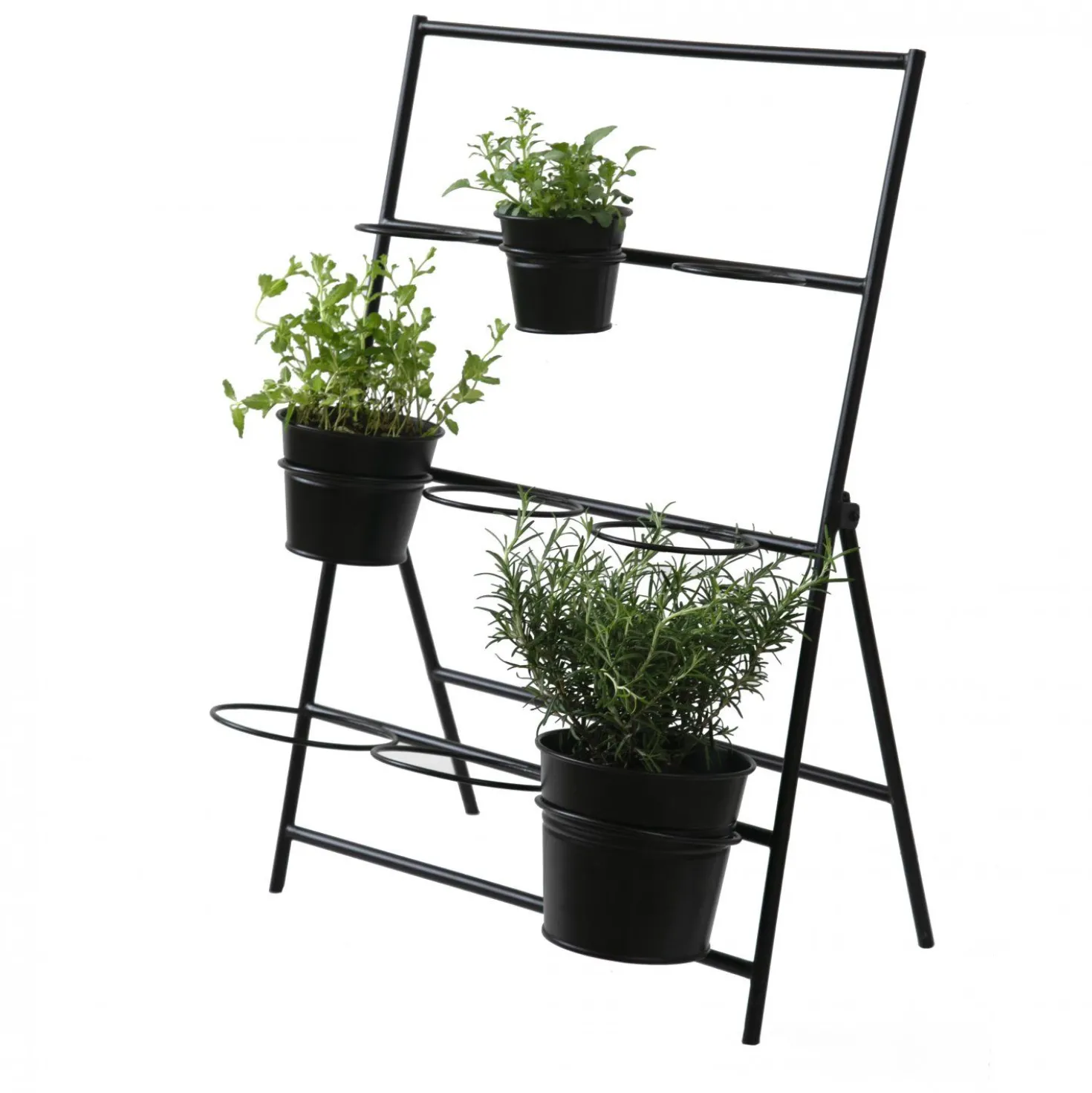 Plantenrek, metaal, zwart