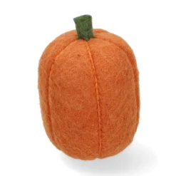 Pompoen langwerpig, vilt, oranje, 9 cm
